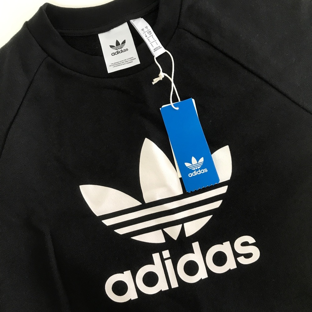 NEW Addidas Trefoil Logo Crewneck Sweater